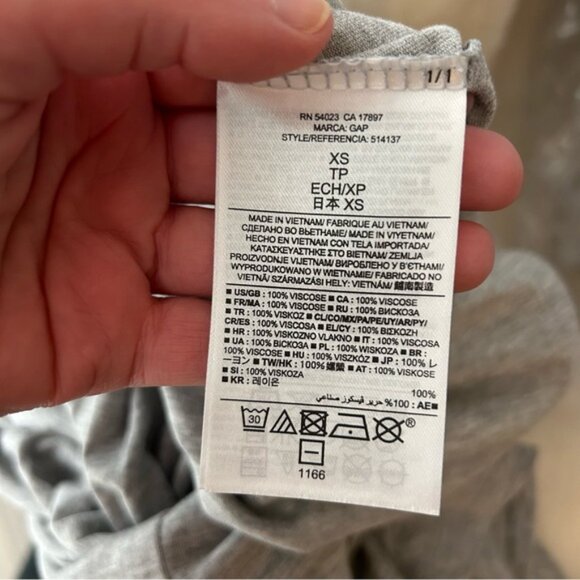 GAP Convertible Maxi Dress 4 in 1 Dress Skirt heather grey Fold over size XS - Picture 6 of 12